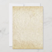 Vintage huwelijksuitnodiging met bloeiende werveli kaart (Achterkant)