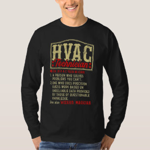 Vintage HVAC-technicus Definitie HVAC-tech AC Re T-shirt