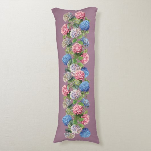 Vintage Hydrangea Body Pillow Lichaamskussen (Voorkant Verticaal)
