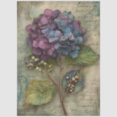 Vintage Hydrangea Botanical Art Decoupage Tissuepapier (Voorkant)
