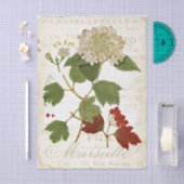 Vintage Hydrangea Botanical French Text Decoupage Tissuepapier (Craft)