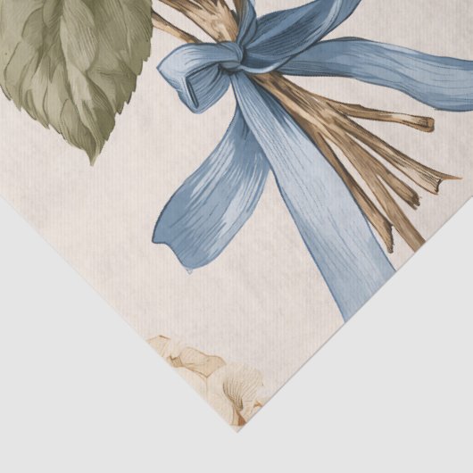 Vintage Hydrangea Bouquet Pattern Tissuepapier (Detail)