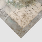 Vintage Hydrangea & Butterfly Ephemera Decoupage Tissuepapier (Detail)