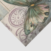 Vintage Hydrangea Butterfly Garden Decoupage Tissuepapier (Detail)