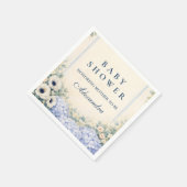 Vintage Hydrangea Floral Frame Baby Shower Servet (Hoek)