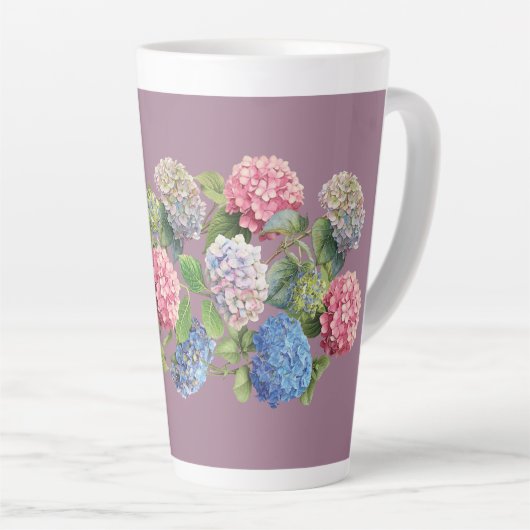 Vintage Hydrangea Latte Mug Mok (Rechterhoek)