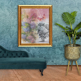 Vintage Hydrangea Luxury Elegance Poster
