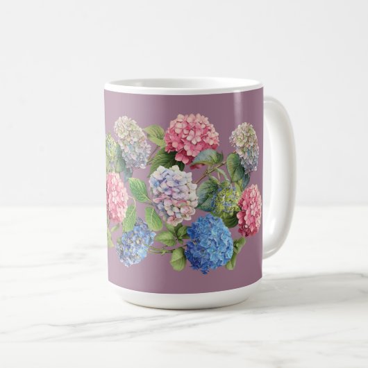 Vintage Hydrangea Mug Koffiemok (Voorkant rechts)