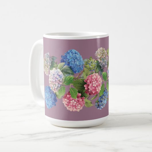 Vintage Hydrangea Mug Koffiemok (Voorkant links)