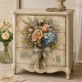 Vintage Hydrangea Roos Boeket Ephemera Decoupage Tissuepapier