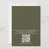 Vintage Hydrangea Rustic Elegant QR Code Wedding Kaart (Achterkant)