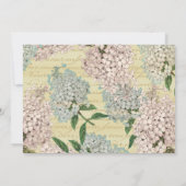 Vintage Hydrangeas | Frans Vrijgezellenfeest Ephem Kaart (Achterkant)