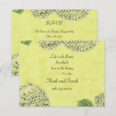 Vintage Hydrangeas RSVP Kaartje (Voorkant / Achterkant)