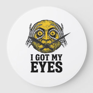 Vintage I Got My Eyes Funny Halloween Shirt Design Grote Klok