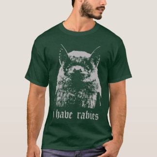 Vintage I Have Rabies Bat Funny Meme Quotes retro T-shirt