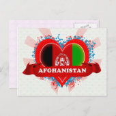 Vintage I houdt van Afghanistan Briefkaart (Voorkant / Achterkant)