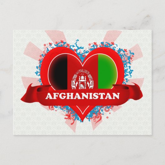 Vintage I houdt van Afghanistan Briefkaart (Voorkant)