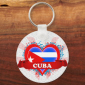 Vintage I houdt van Cuba Sleutelhanger (Voorkant)