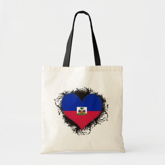 Vintage I houdt van Haïti Tote Bag (Voorkant)