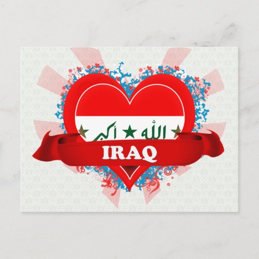 Vintage I houdt van Irak Briefkaart (Voorkant)