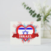 Vintage I houdt van Israël Briefkaart (Staand voorkant)