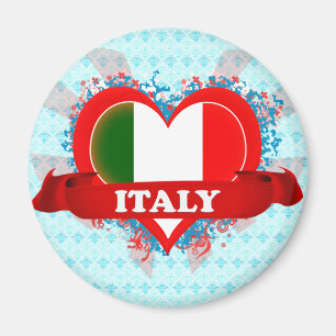 Vintage I houdt van Italië Magneet
