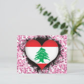Vintage I houdt van Libanon Briefkaart (Staand voorkant)