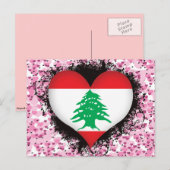 Vintage I houdt van Libanon Briefkaart (Voorkant / Achterkant)