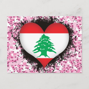 Vintage I houdt van Libanon Briefkaart