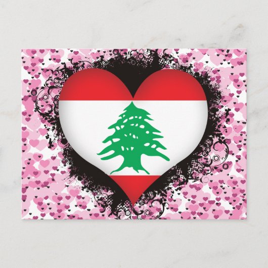 Vintage I houdt van Libanon Briefkaart (Voorkant)