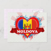 Vintage I houdt van Moldavië Briefkaart (Voorkant / Achterkant)