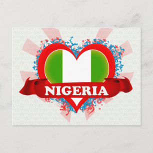 Vintage I houdt van Nigeria Briefkaart