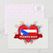 Vintage I houdt van Puerto Rico Briefkaart (Voorkant / Achterkant)
