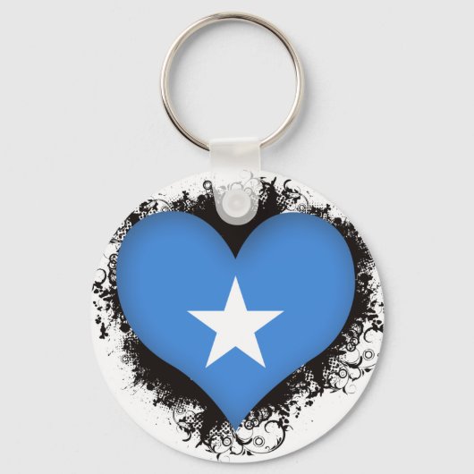 Vintage I houdt van Somalië Sleutelhanger (Voorkant)