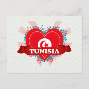Vintage I houdt van Tunesië Briefkaart