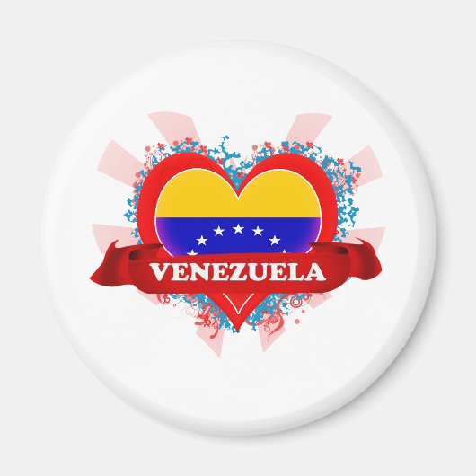 Vintage I houdt van Venezuela Magneet (Voorkant)