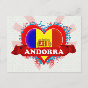 Vintage I Love Andorra Briefkaart