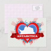 Vintage I Love Antarctica Briefkaart (Voorkant / Achterkant)