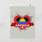 Vintage I Love Antigua Briefkaart (Voorkant / Achterkant)