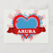 Vintage I Love Aruba Briefkaart (Voorkant)