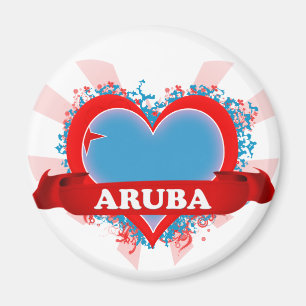 Vintage I Love Aruba Magneet