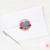 Vintage I Love Aruba Ronde Sticker (Envelop)