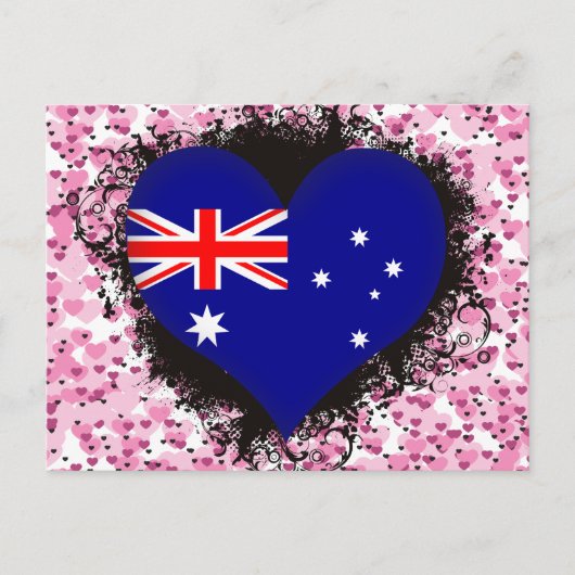 Vintage I Love Australia Briefkaart (Voorkant)
