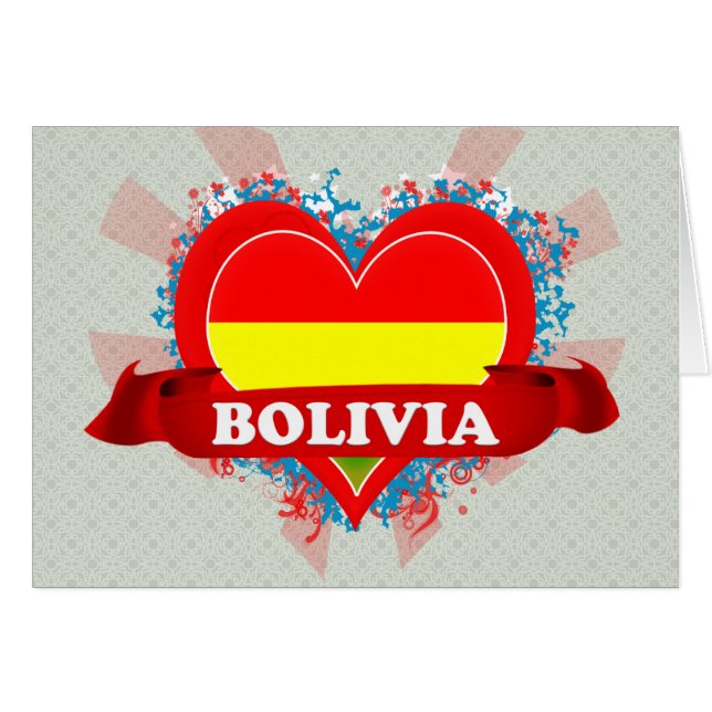 Vintage I Love Bolivia (Voorkant Horizontaal)