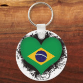 Vintage I Love Brazilië Sleutelhanger (Voorkant)