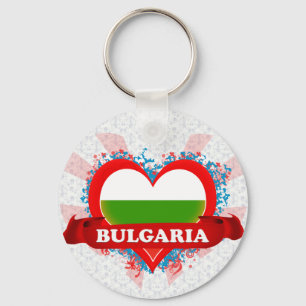 Vintage I Love Bulgaria Sleutelhanger