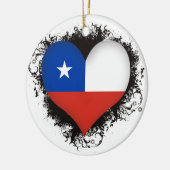 Vintage I Love Chili Keramisch Ornament (Links)