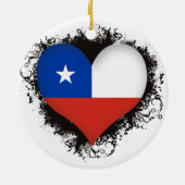 Vintage I Love Chili Keramisch Ornament (Achterkant)