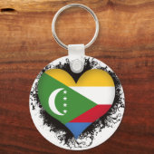 Vintage I Love Comoros Sleutelhanger (Voorkant)