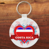 Vintage I Love Costa Rica Sleutelhanger (Voorkant)